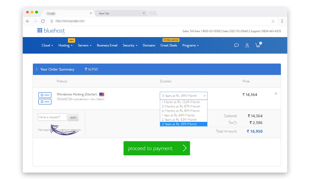 Bluehost India how to apply discount coupons Bluehost India how to apply discount coupons