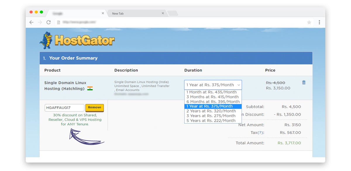 Hostgator India how to apply Discount Coupons Hostgator India how to apply Discount Coupons